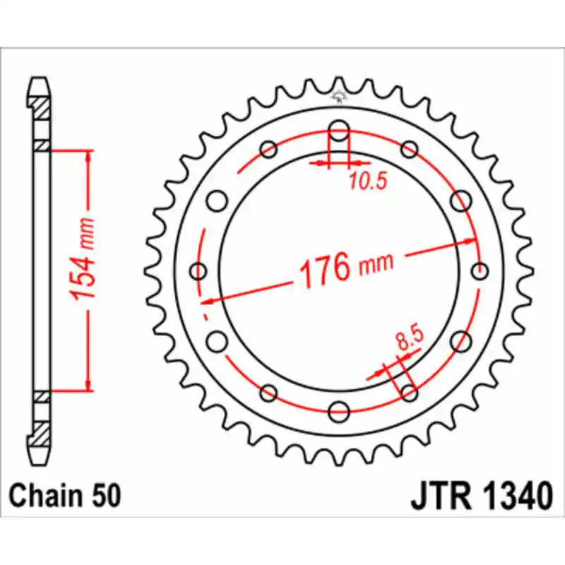 Acheter En Ligne Couronne JT SPROCKETS acier standard 1340 – 525