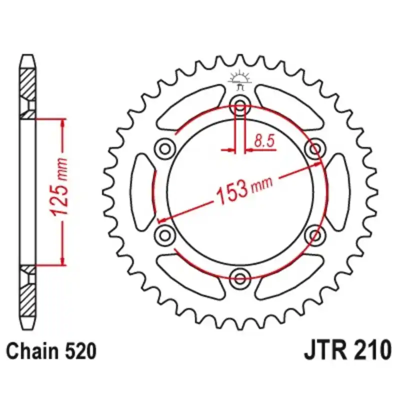Offre Exclusive Couronne JT SPROCKETS acier standard 210 – 520