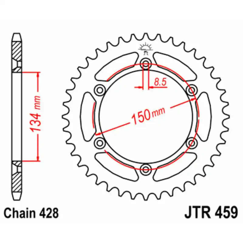 Achat Immédiat Couronne JT SPROCKETS acier standard 459 – 428