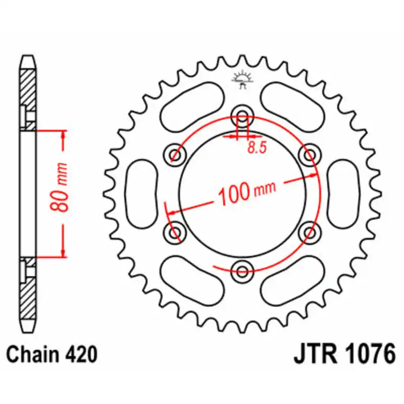 Couronne JT SPROCKETS acier standard 1076 – 420 Nouveauté