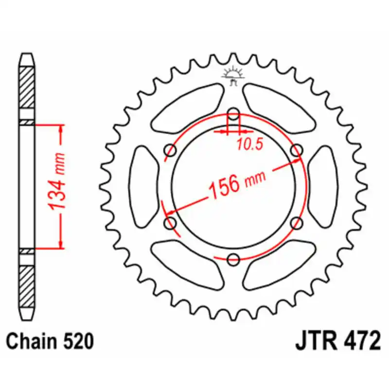 Affaire À Saisir Couronne JT SPROCKETS acier standard 472 – 520
