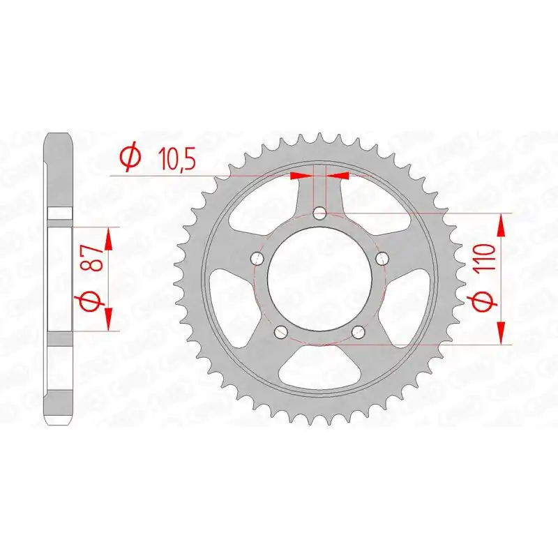 Livraison Express Couronne AFAM acier standard 14601 - 530