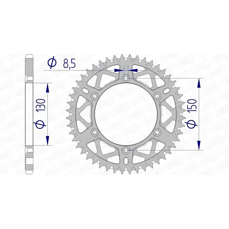 Nouveauté Couronne AFAM aluminium Ultra-Light anti-boue 13323 - 520
