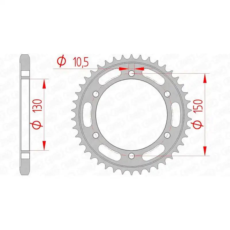 Couronne AFAM acier standard 12606 - 525 Livraison Express
