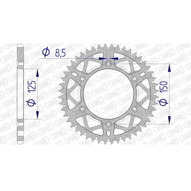 Nouveauté Couronne AFAM aluminium Ultra-Light anti-boue 72304 - 520