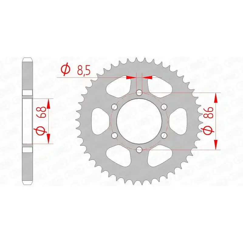Couronne AFAM acier standard 16201 - 428 Commande En Gros