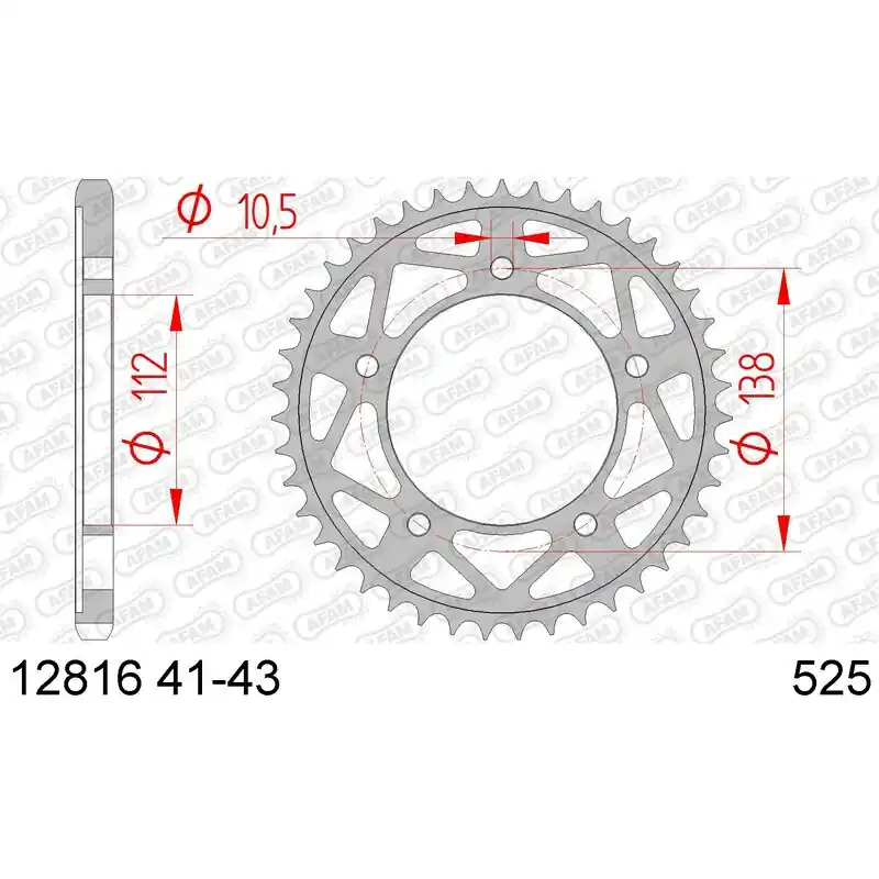 Prix Bas Couronne AFAM acier standard 12816 - 525