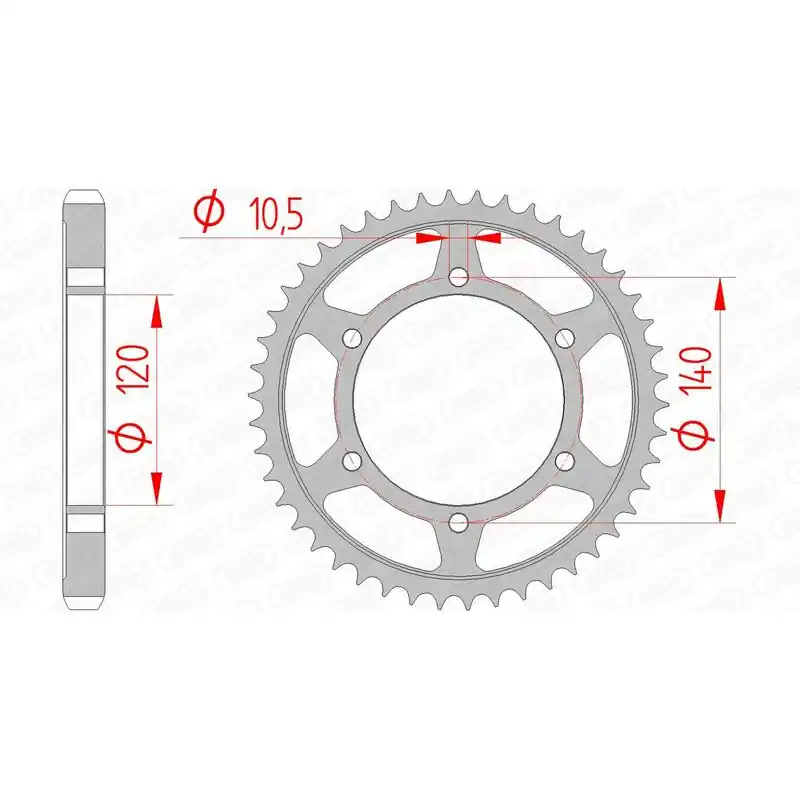 Couronne AFAM acier standard 16603 - 530 Prix Réduit