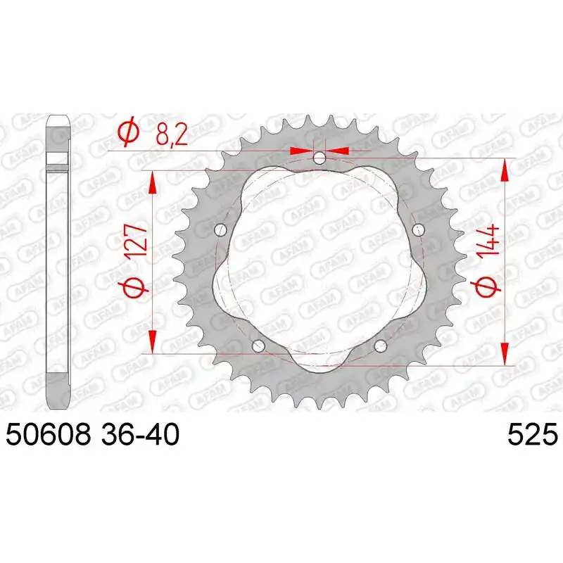 Livraison Express Couronne AFAM acier standard 50608K - 525