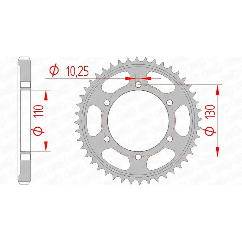 Couronne AFAM acier standard 12813 - 530 Populaire