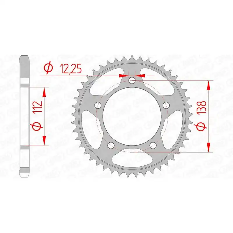 Promotion Couronne AFAM acier standard 10613 - 525