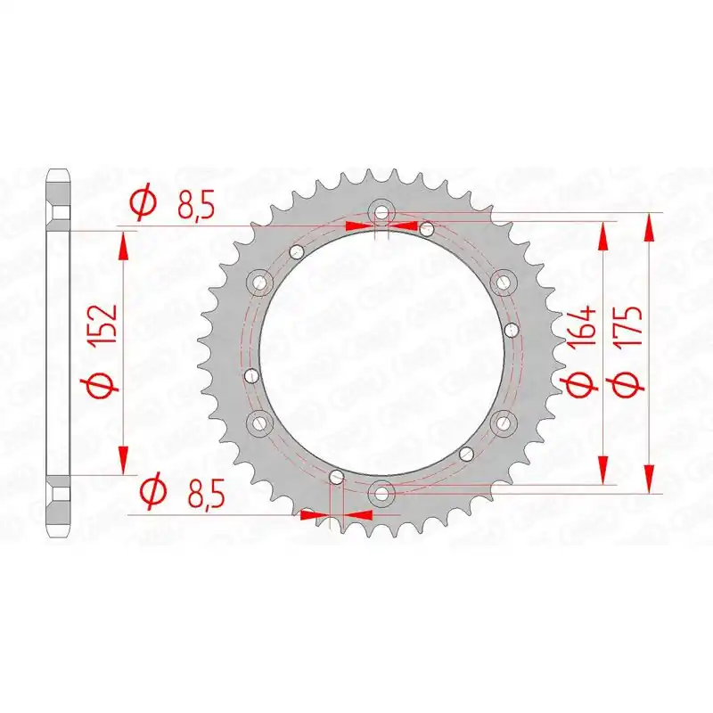 Top Vente Couronne AFAM acier standard 12500 - 520