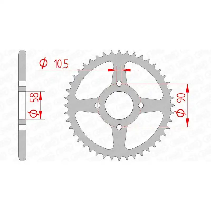 Couronne AFAM acier standard 10221 - 520 Quantité Limitée