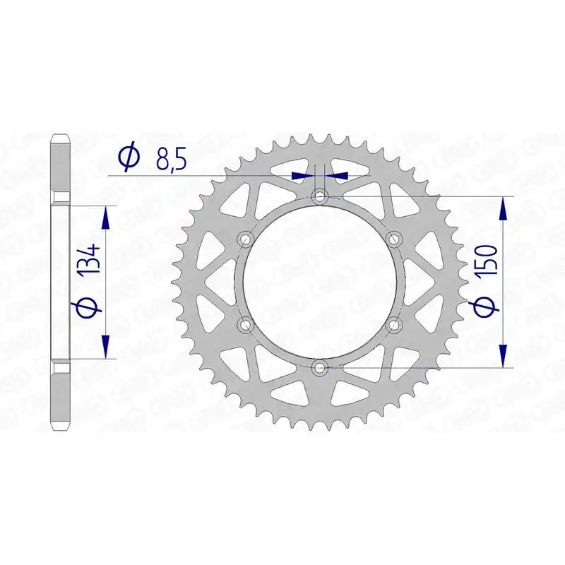 Couronne AFAM aluminium 17206520 Expédié Aujourd'hui