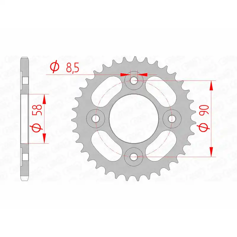 Couronne AFAM acier standard 10117 - 420 Promotion