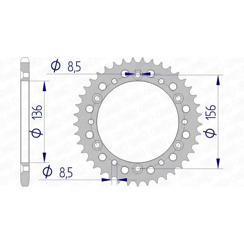 Couronne AFAM aluminium 15303 - 520 Nouvelle Collection