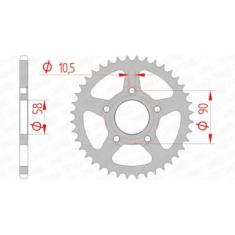 Couronne AFAM acier standard 10215 - 520 Expédition Rapide
