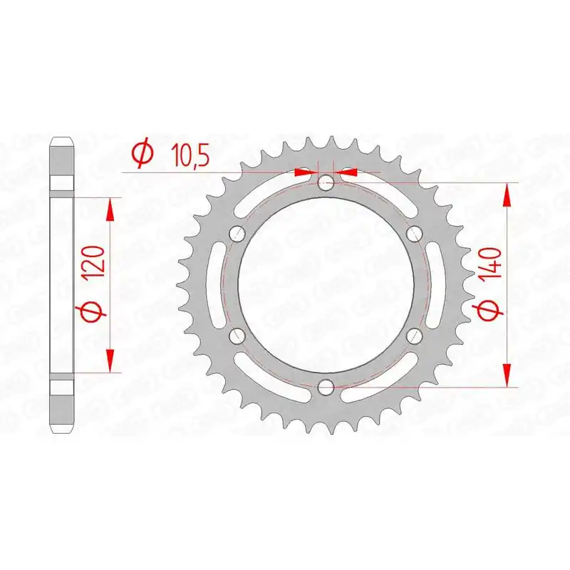 Couronne AFAM acier standard 16605 - 525 Offre Du Jour