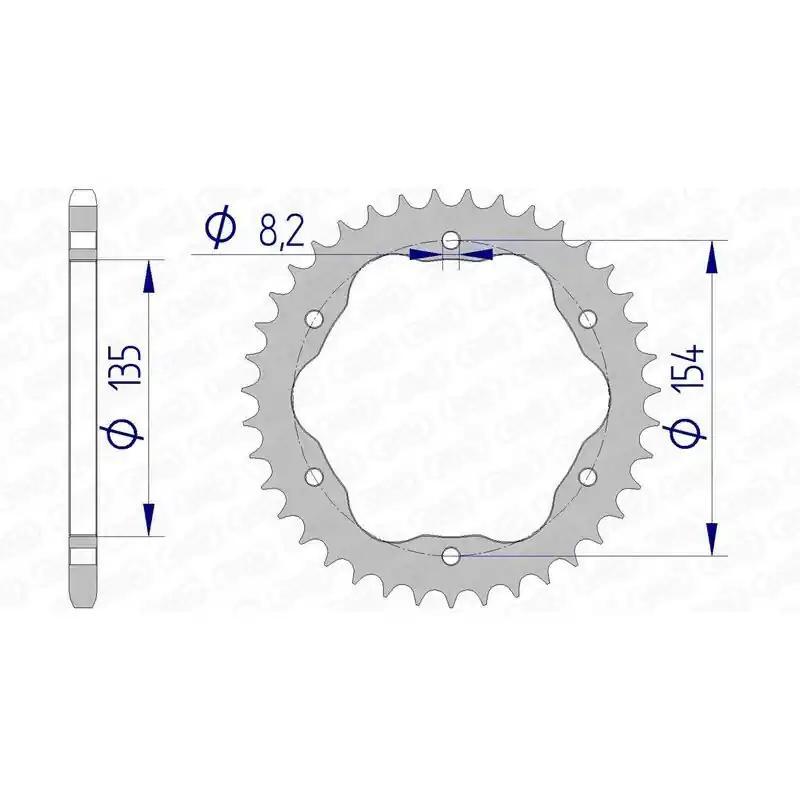 Marque Couronne AFAM alu ultra-light anodisé dur 51804 - 520