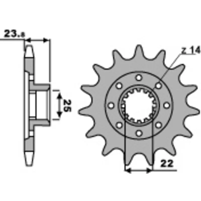 Pignon PBR acier standard 2253 – 525 Super Prix