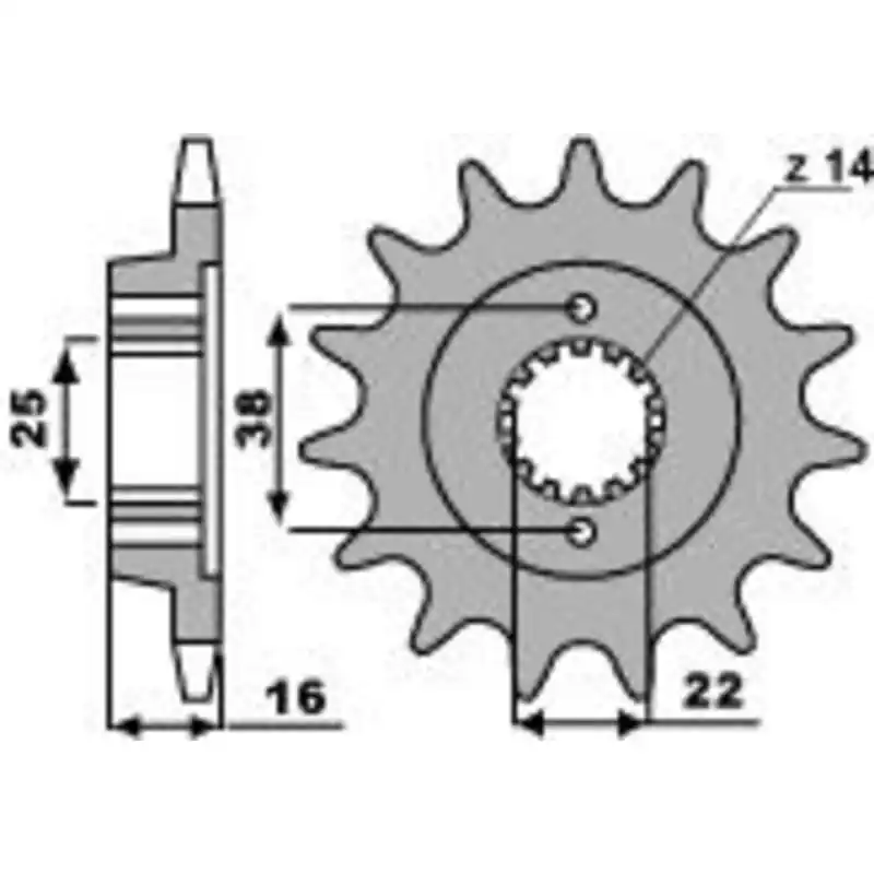 Offre Limitée Pignon PBR acier standard 2222 - 525