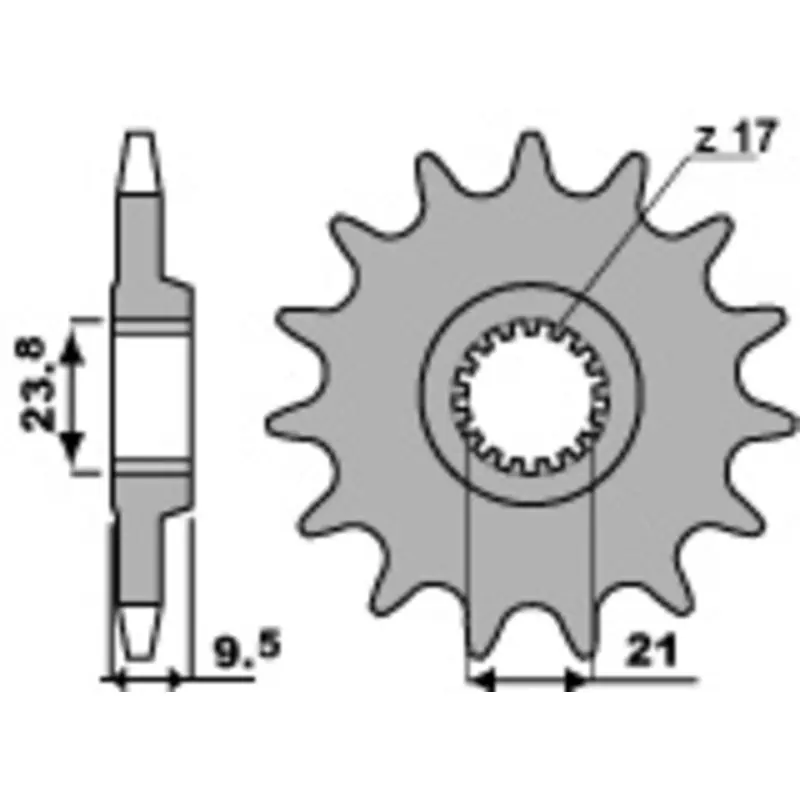 Bon Plan Pignon PBR acier standard 342 - 520