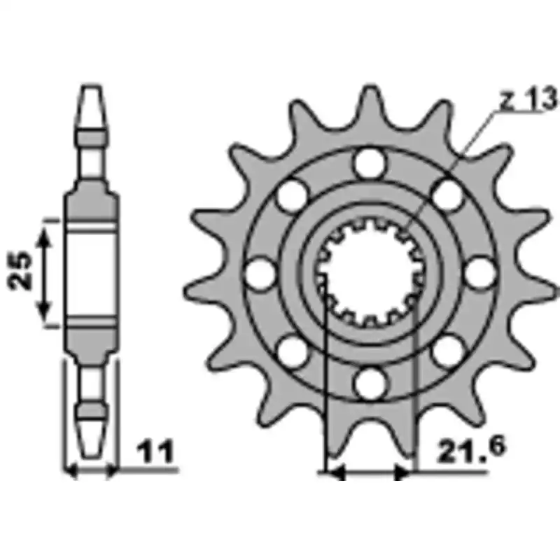 Pignon PBR Racing acier standard 2172 - 520 Certifié