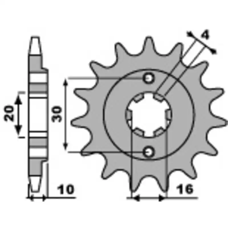 Paiement Sécurisé Pignon PBR acier standard 720 - 520