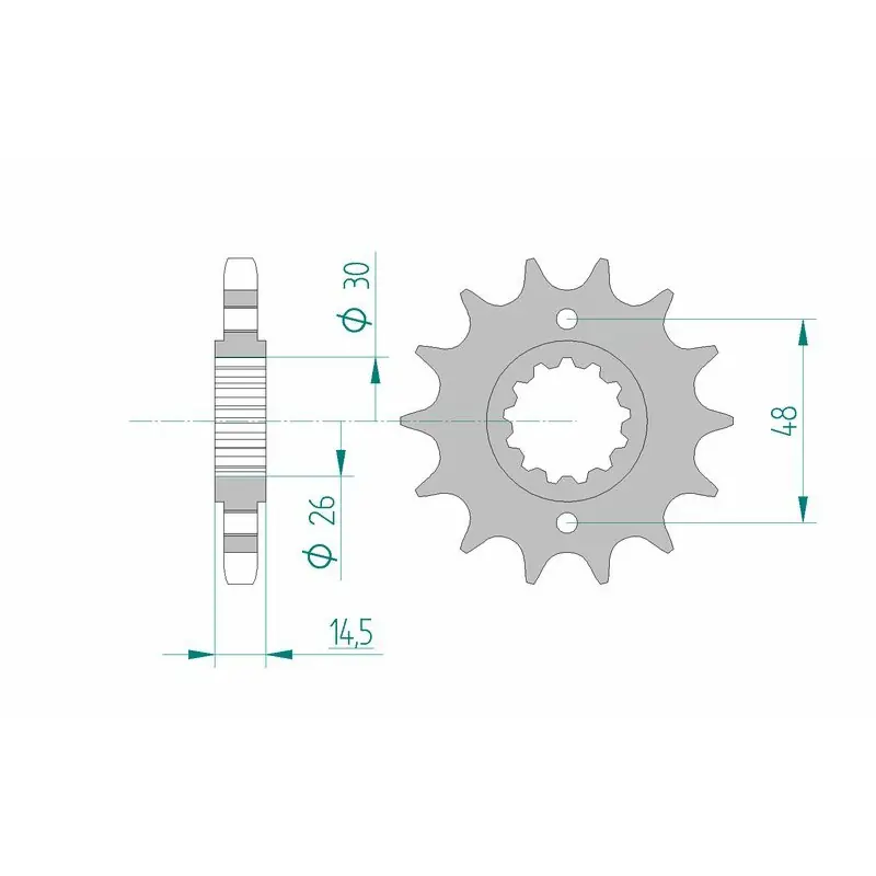 Pignon AFAM acier standard 20602 - 530 Prix Cassé