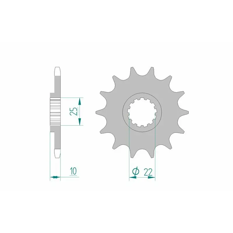 Pignon AFAM acier standard 21510 - 520 Vente Directe