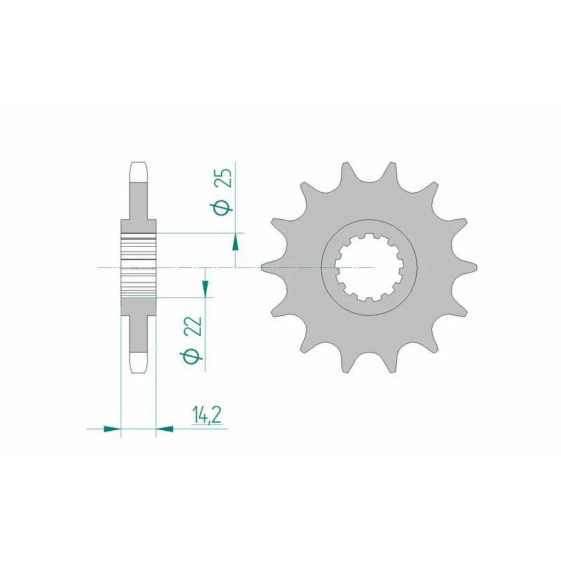 Certifié Pignon AFAM acier standard 24602 - 525