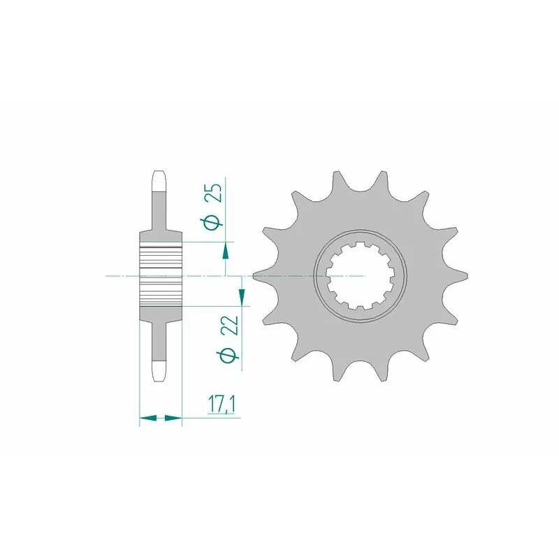 Prix Bas Pignon AFAM acier standard 20407 - 520