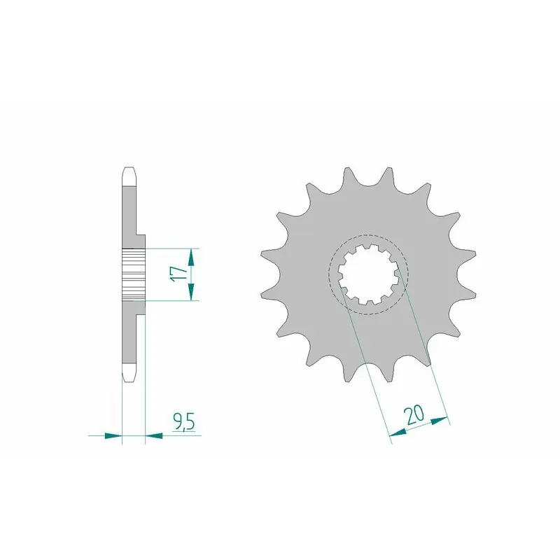 Pignon AFAM acier standard 94120 - 420 Offre Spéciale