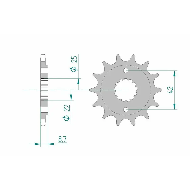 Pignon AFAM acier standard 24501 - 520 Nouveauté