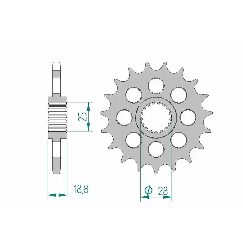 Meilleure Vente Pignon AFAM acier standard 61602 - 525