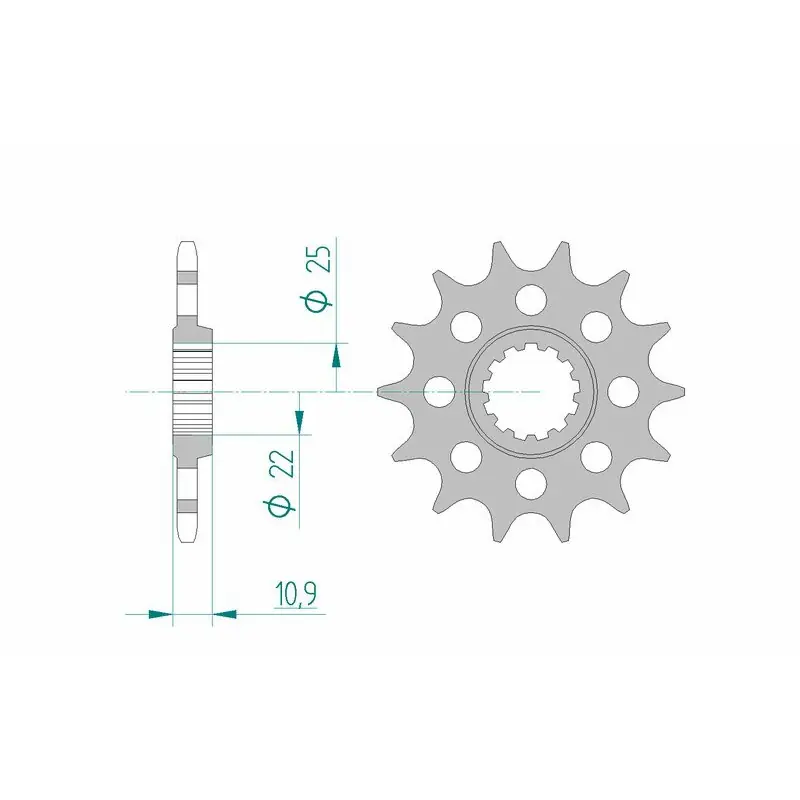 Certifié Pignon AFAM acier standard 21603 - 520