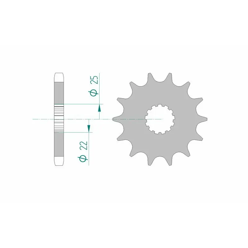 Pignon AFAM acier standard 28400 - 530 Solde