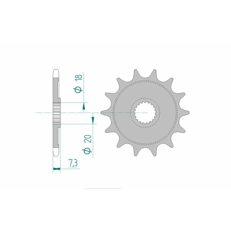 Pignon AFAM acier standard 20206 - 520 Acheter En Ligne