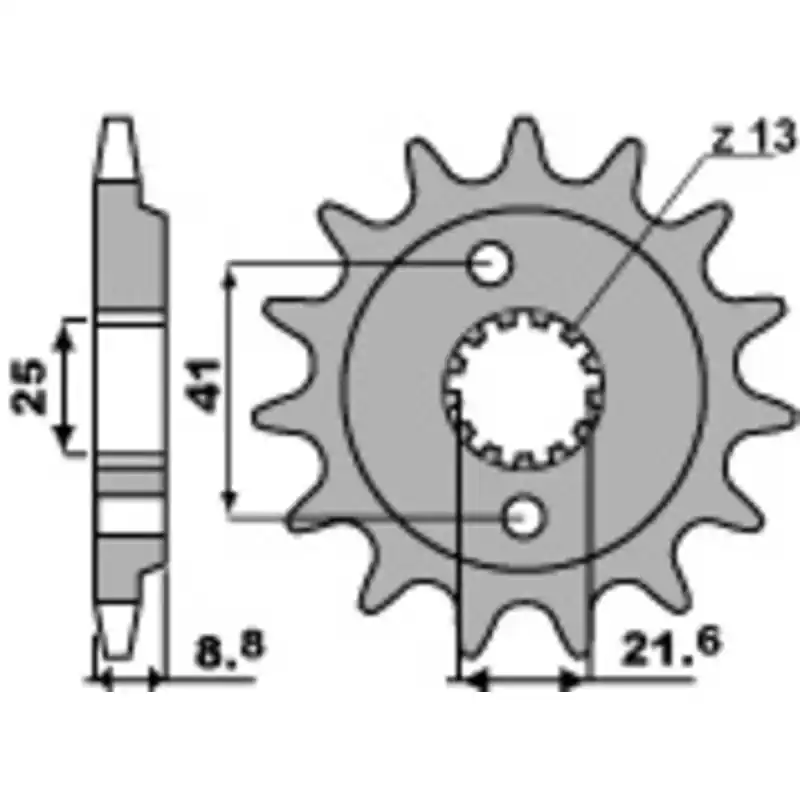 Pignon PBR acier standard 350 - 520 Solde