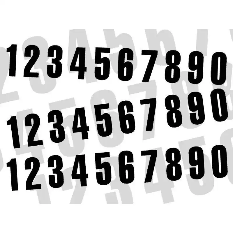 Usine Directe Numéro de course 0 BLACKBIRD 7×5,5cm noir jeu de 3