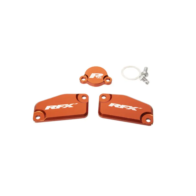 Jeu de bouchons de réservoir RFX Pro (Orange) – KTM SX65/85 (Frein et embrayage Formula) Super Prix