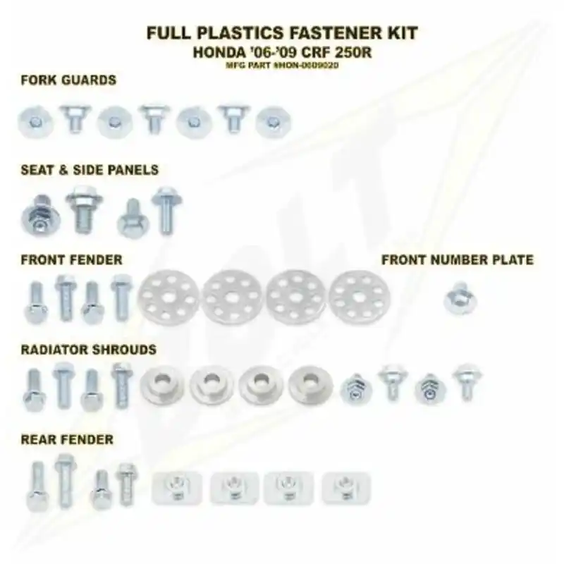 Kit vis complet de plastiques Bolt Honda CR125/250 Bon Marché