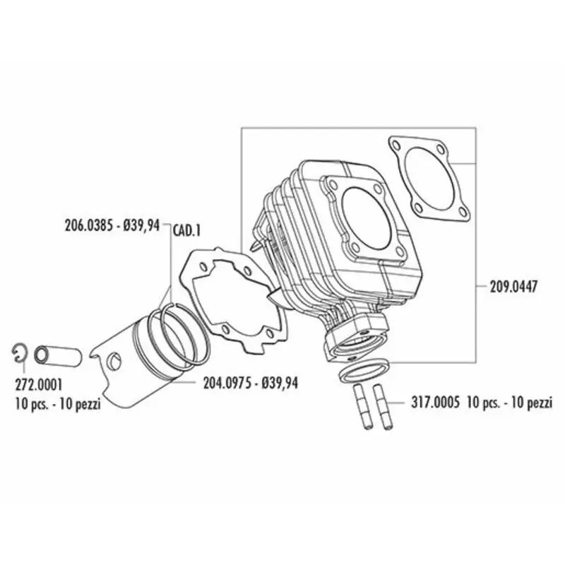 Kit cylindre POLINI – Ø40mm Peugeot Offre Spéciale
