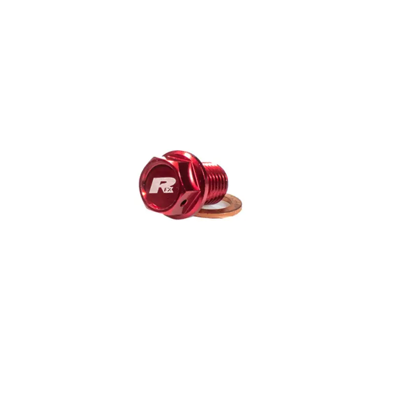 Bon Marché Bouchon de vidange magnétique RFX Pro (Rouge) [M8 x 35 mm x 1,25] – Honda CRF450/450X