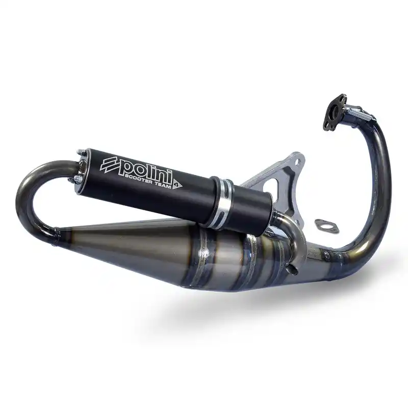 Echappement POLINI Team 4 Aluminium noir - Piaggio Satisfait Ou Remboursé