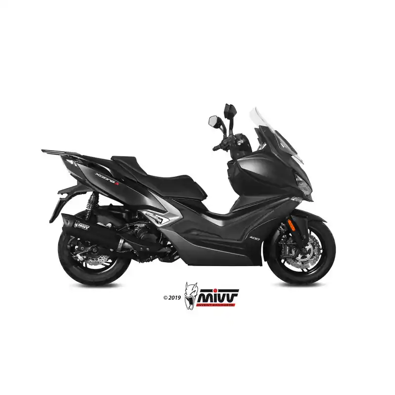 Acheter En Ligne Silencieux MIVV Mover inox noir/casquette ABS noir Kymco Xciting 400I S