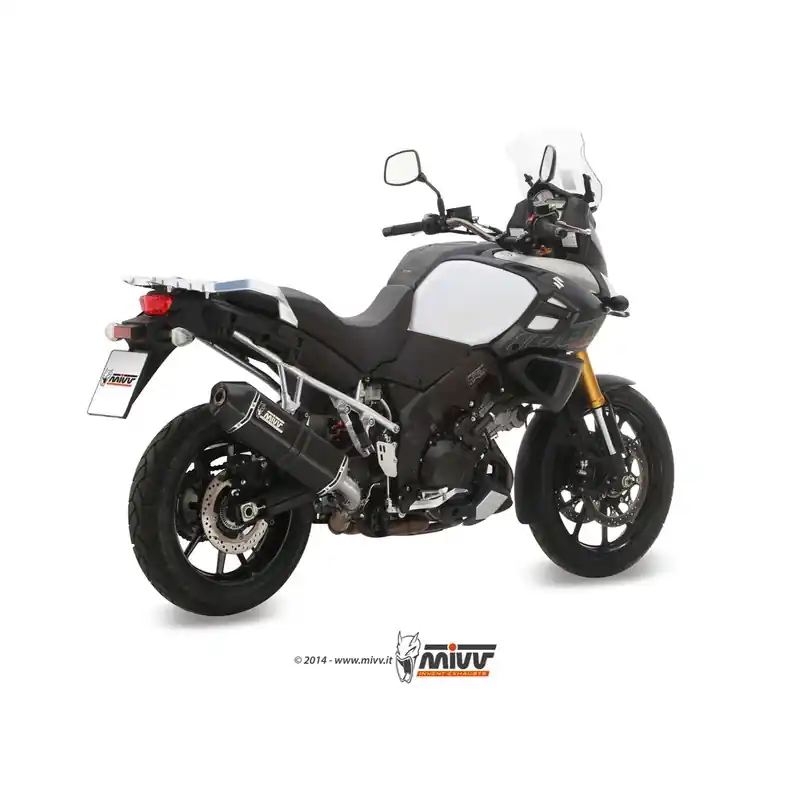 Silencieux MIVV Speed Edge inox brossé noir/casquette carbone Suzuki DL1000 V-Strom Jusqu&rsquo;à Épuisement Des Stocks