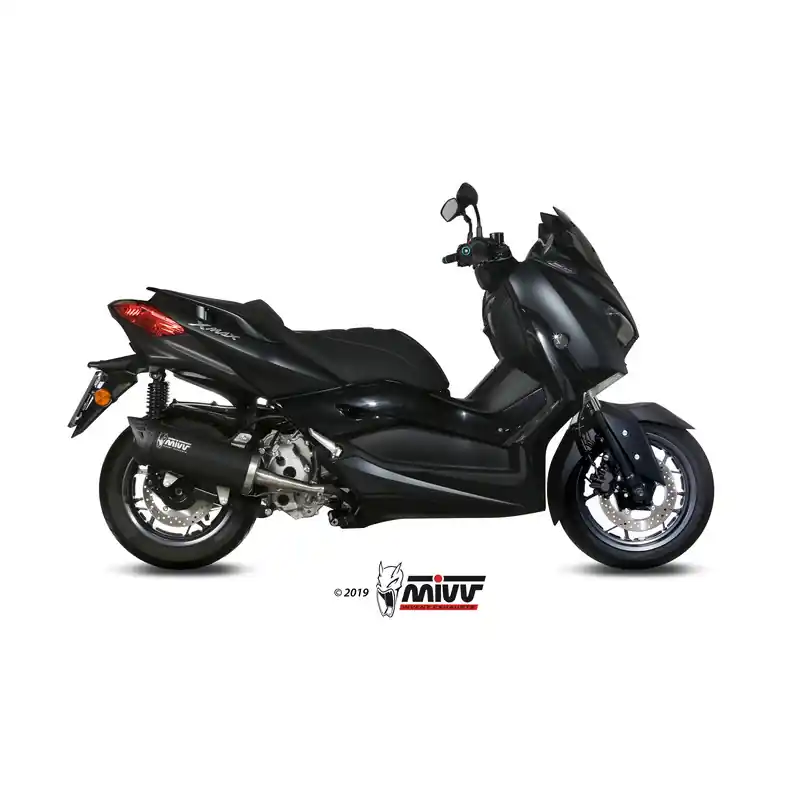 Silencieux MIVV Mover inox noir/casquette ABS noir Yamaha T-Max 300 Pas Cher