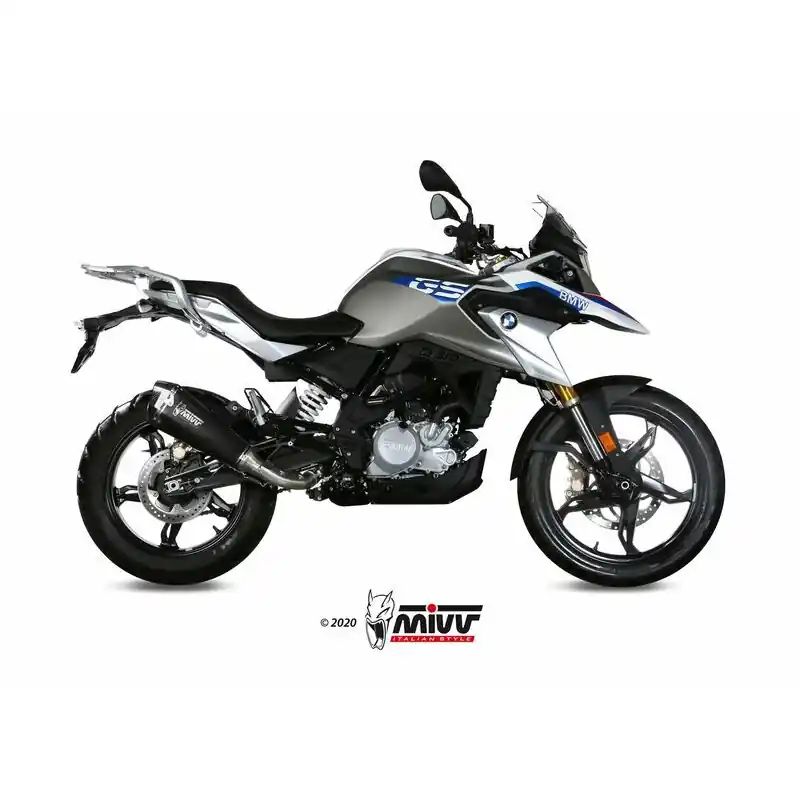 Top Vente Silencieux MIVV Delta Race Steel Black/casquette carbone BMW G310GS