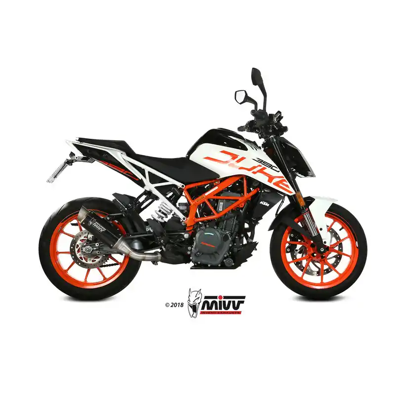 Silencieux MIVV GP Pro inox noir KTM Duke 125/390 Dernier Modèle